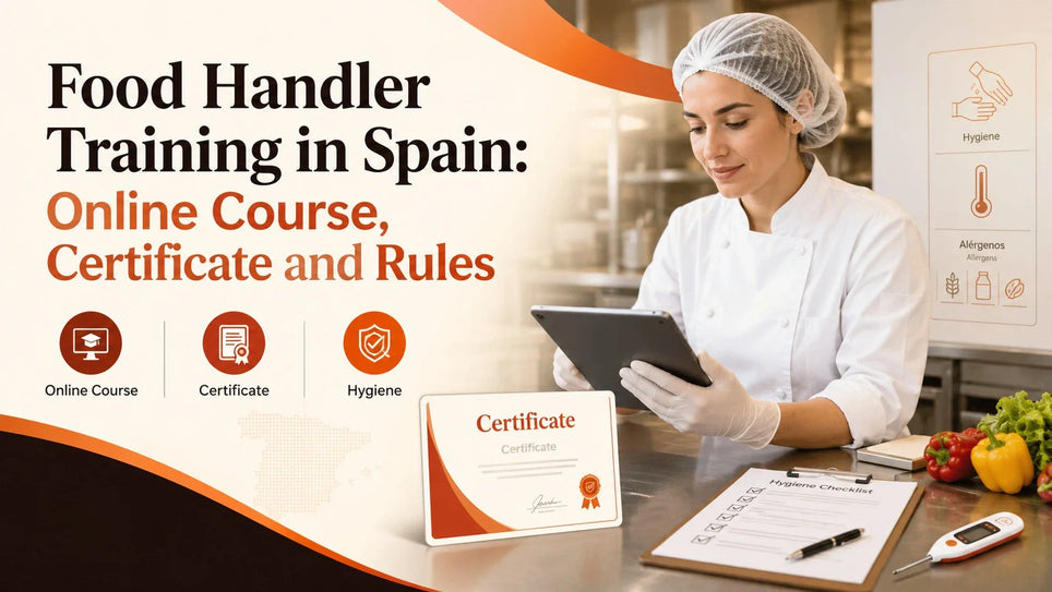 Food handler training in Spain with online course and certificate for 2026