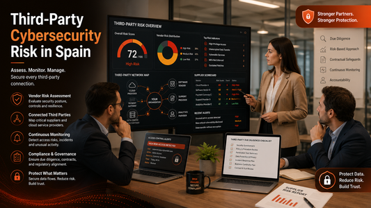 Third-party cybersecurity risk and compliance in Spain showing supplier security and vendor risk management 