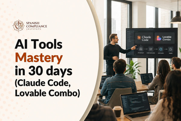 AI Tools Mastery in 30 Days course featuring Claude Code and Lovable Combo for AI coding, automation, app development skills.