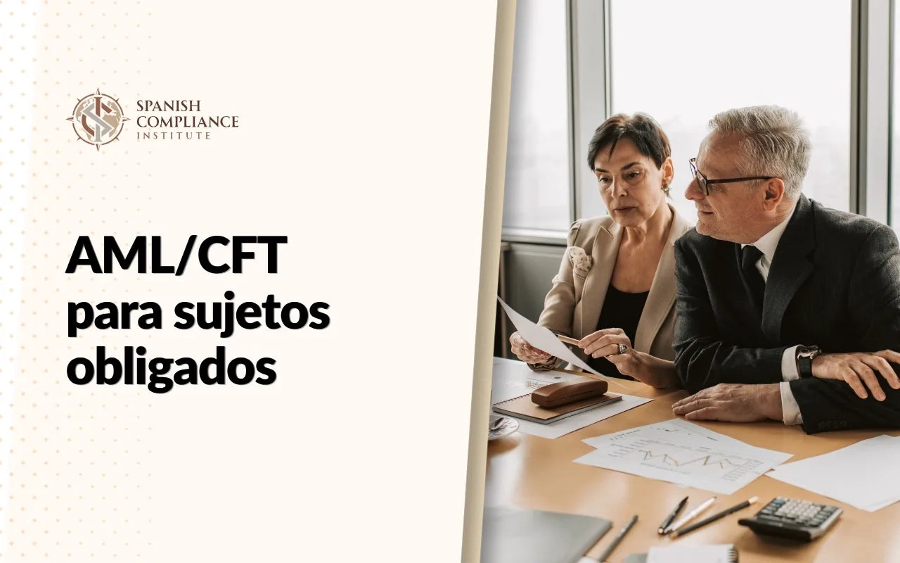 Responsables de cumplimiento realizando procesos de AML/CFT y gestión del riesgo de delitos financieros, enfocados en la prevención del lavado de dinero, el monitoreo regulatorio y las obligaciones legales de los sujetos obligados.