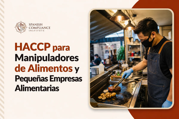 Curso de APPCC para Manipuladores de Alimentos y Pequeñas Empresas Alimentarias que abarca los principios del APPCC, las prácticas de seguridad alimentaria, el análisis de peligros, la prevención de la contaminación y el cumplimiento de las normas de higiene.