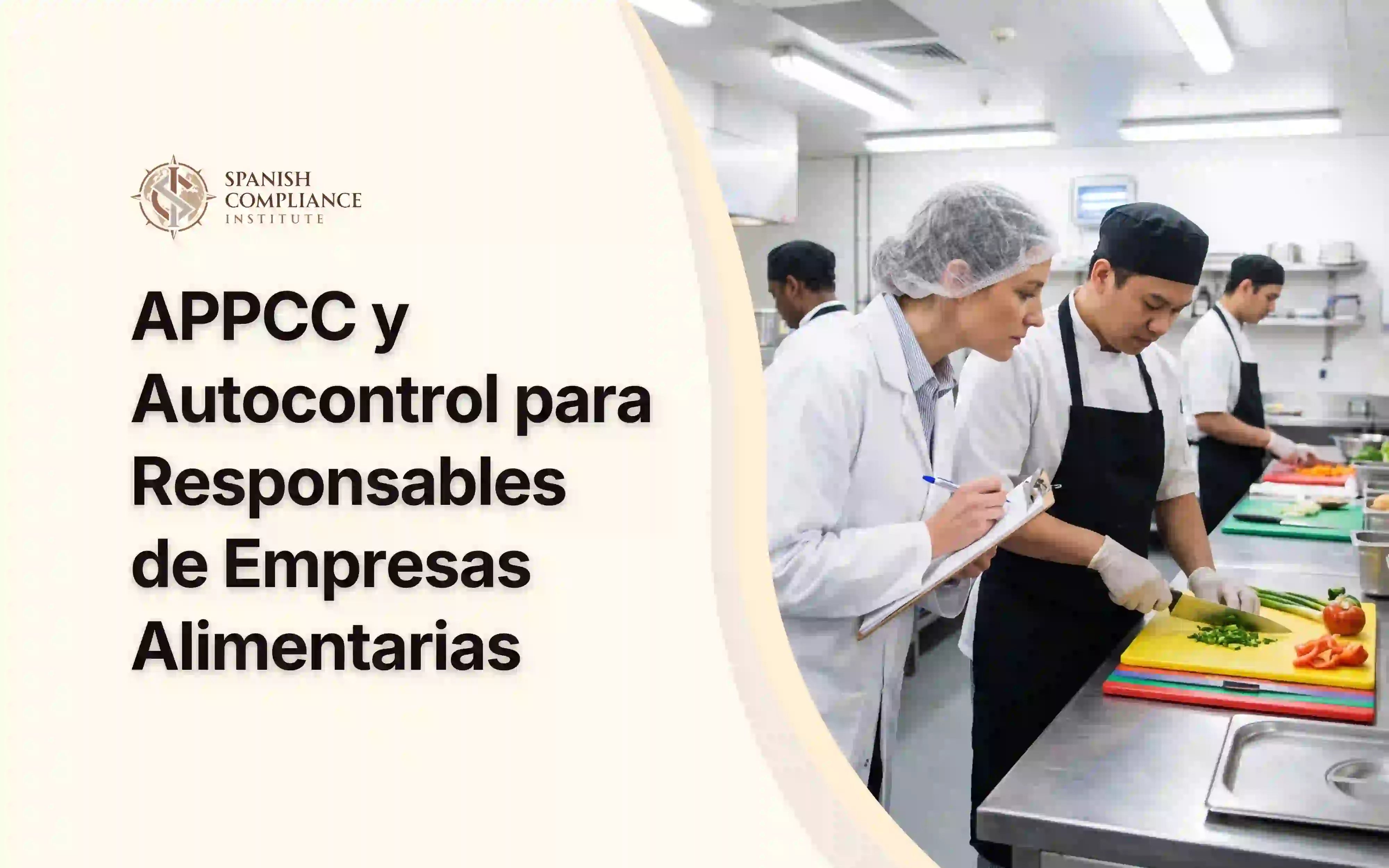 Gerente de empresa alimentaria inspeccionando las operaciones de una cocina comercial durante el curso de HACCP y autocontrol para gerentes de empresas alimentarias.
