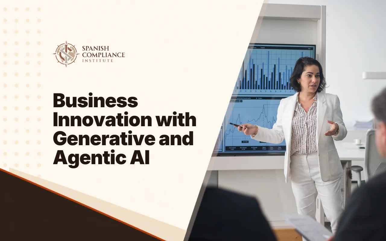 Business Innovation with Generative and Agentic AI training with AI strategy presentation.