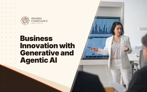 Business Innovation with Generative and Agentic AI training with AI strategy presentation.