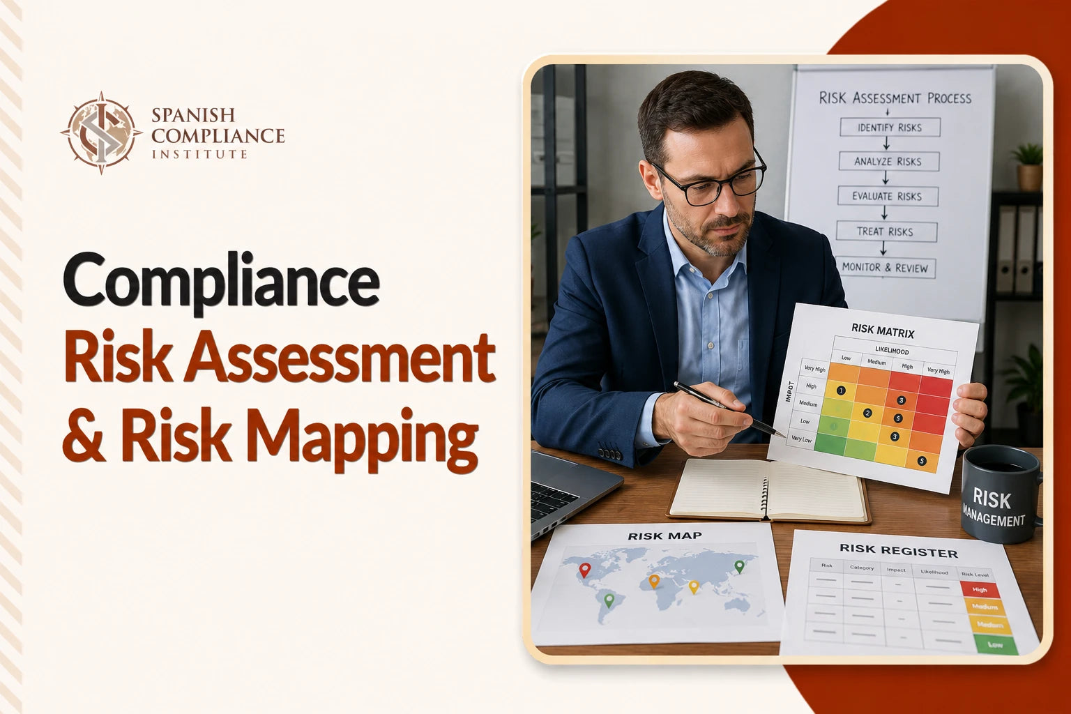 Compliance Risk Assessment and Risk Mapping professionals analyzing regulatory risks, compliance controls, governance strategy.