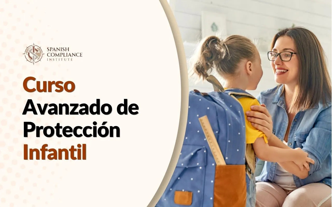 Curso avanzado de protección infantil con la participación de un profesor que acompaña a un alumno joven.