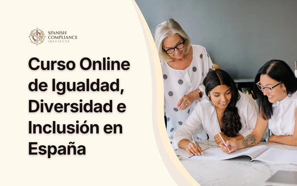 Gráfico del curso Curso Online de Igualdad, Diversidad e Inclusión en España con profesionales de distintas generaciones trabajando juntas.