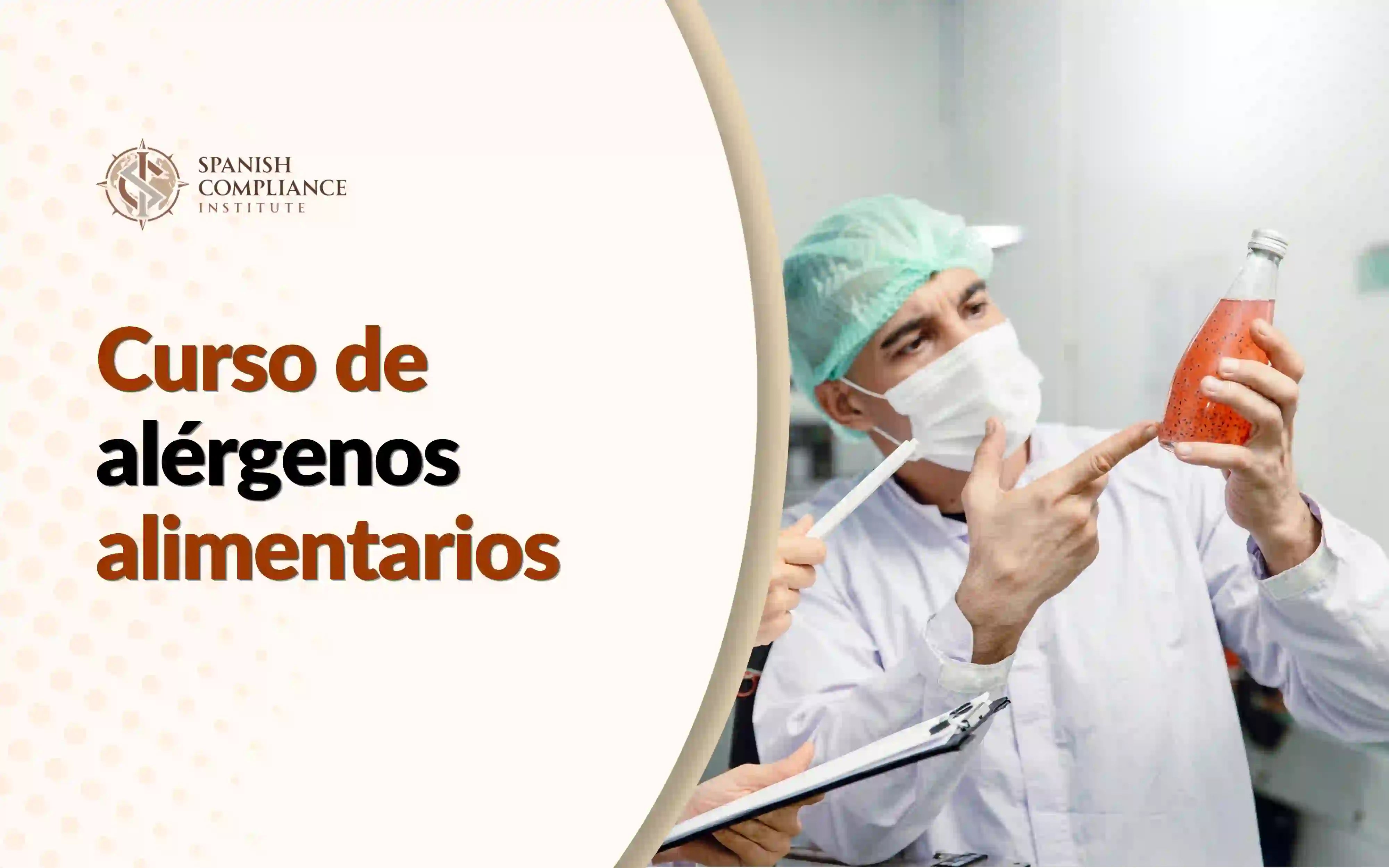 Profesional de seguridad alimentaria inspeccionando un producto alimenticio envasado durante una capacitación sobre concienciación acerca de los alérgenos alimentarios.