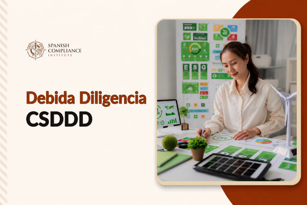 Curso sobre Debida Diligencia conforme a la CSDDD que abarca la diligencia debida en materia de sostenibilidad empresarial, el cumplimiento de la cadena de suministro, los derechos humanos, los riesgos medioambientales y los requisitos normativos de la Unión Europea.