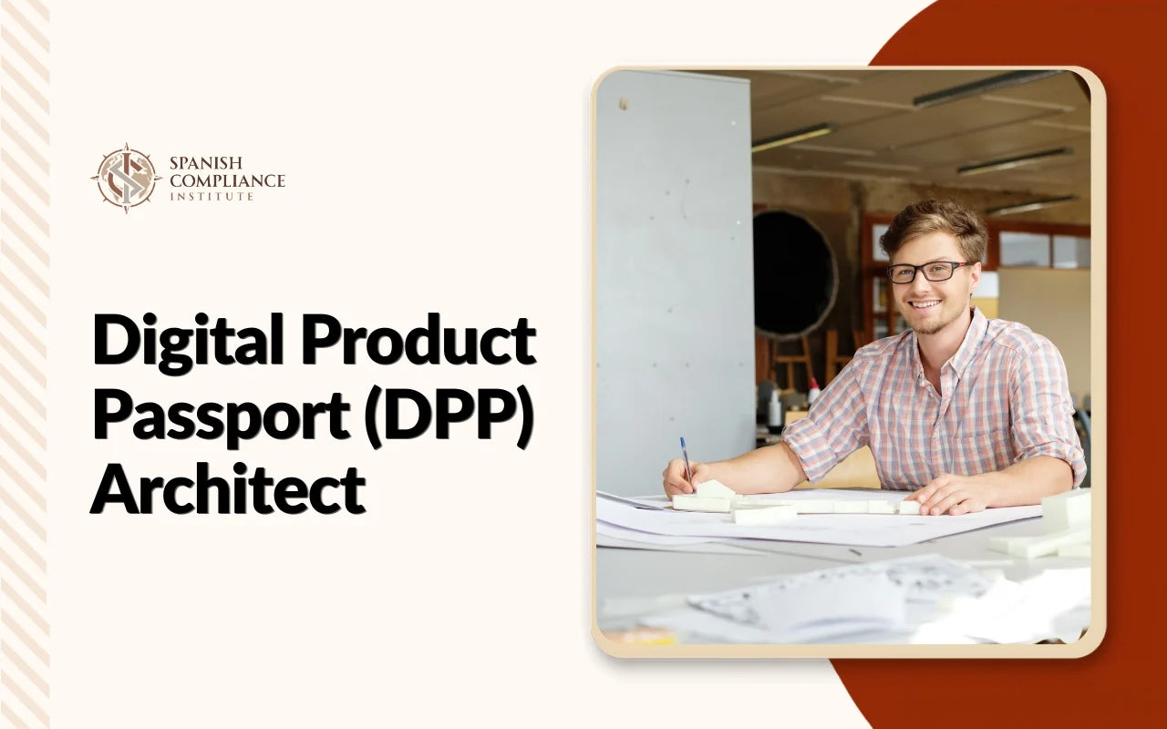 Professional reviewing product information and documentation, representing Digital Product Passport (DPP) architecture, compliance, traceability, and sustainable product data management.