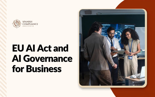 Team collaborating on EU AI Act compliance and AI governance for business, focusing on responsible AI, risk assessment, and regulatory oversight.