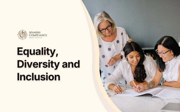Course graphic for Equality, Diversity and Inclusion showing women of different generations working together.