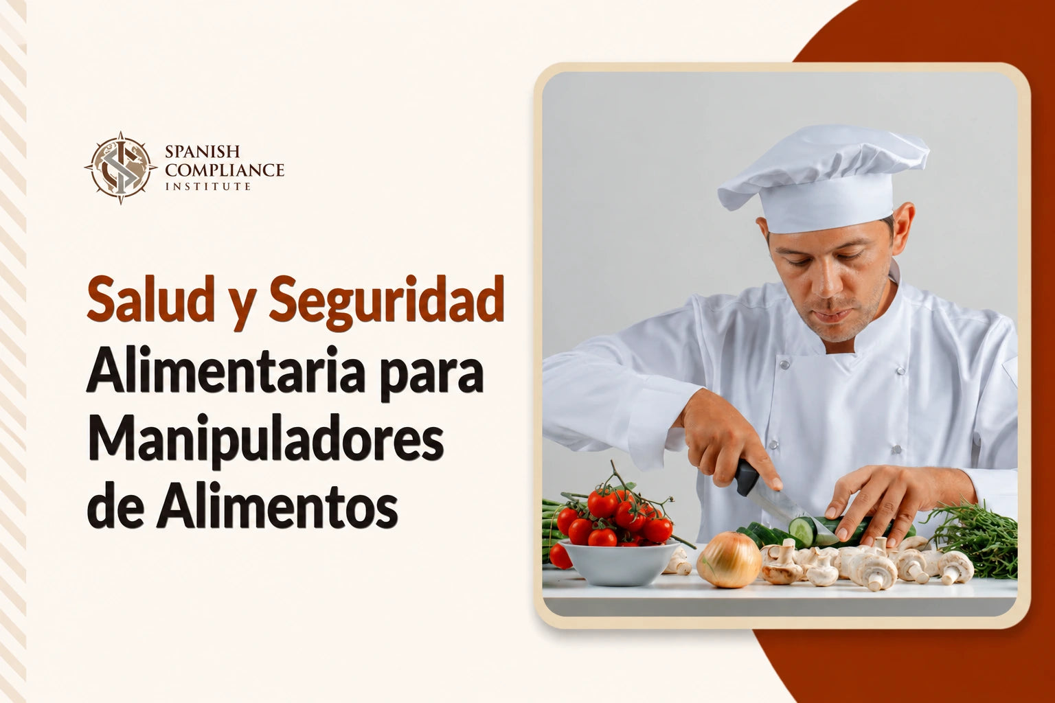 Curso de Salud y Seguridad para Manipuladores de Alimentos que abarca la seguridad en el lugar de trabajo, la higiene alimentaria, la prevención de riesgos, las prácticas seguras de manipulación de alimentos y el cumplimiento de la normativa.