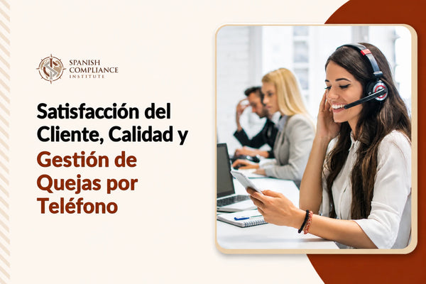 Curso de Satisfacción del Cliente, Calidad y Gestión de Quejas Telefónicas que abarca la excelencia en la atención al cliente, la resolución de reclamaciones, las habilidades de comunicación, los estándares de calidad y la satisfacción del cliente.