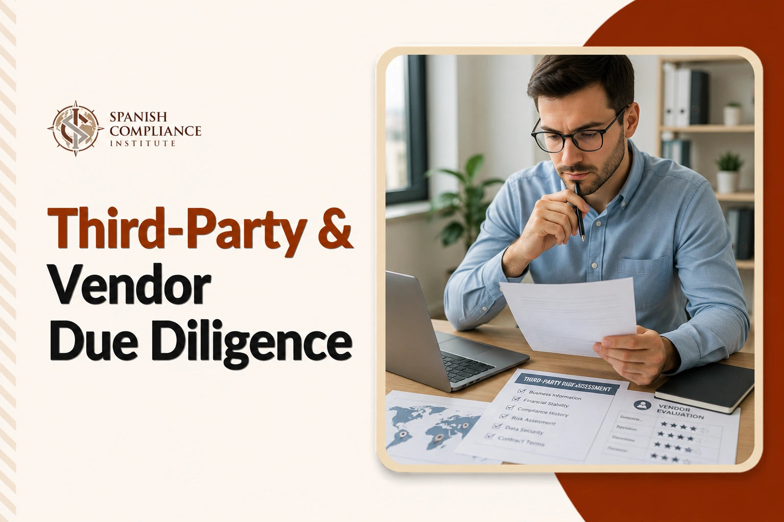 Third-Party & Vendor Due Diligence training course banner for compliance, vendor risk assessment, supplier screening, and governance.