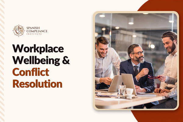 Workplace Wellbeing & Conflict Resolution course covering employee wellbeing, conflict resolution, effective communication, stress management and positive workplace culture.
